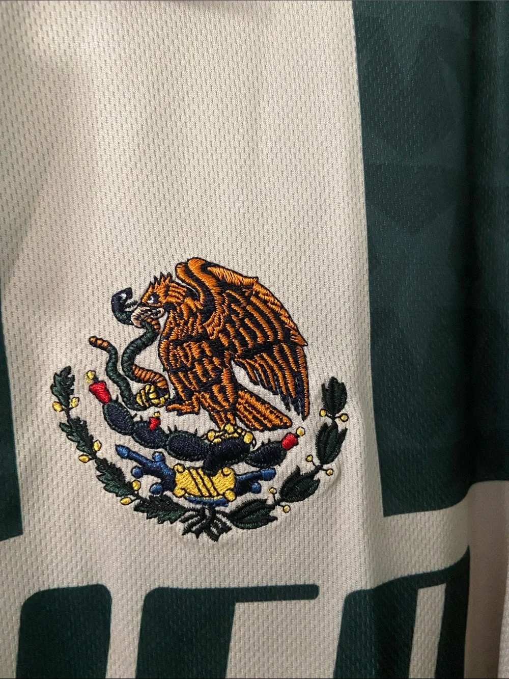 Cotton On Mexico 2002 Green & Cream Soccer Jersey XL - Picture 9 of 10